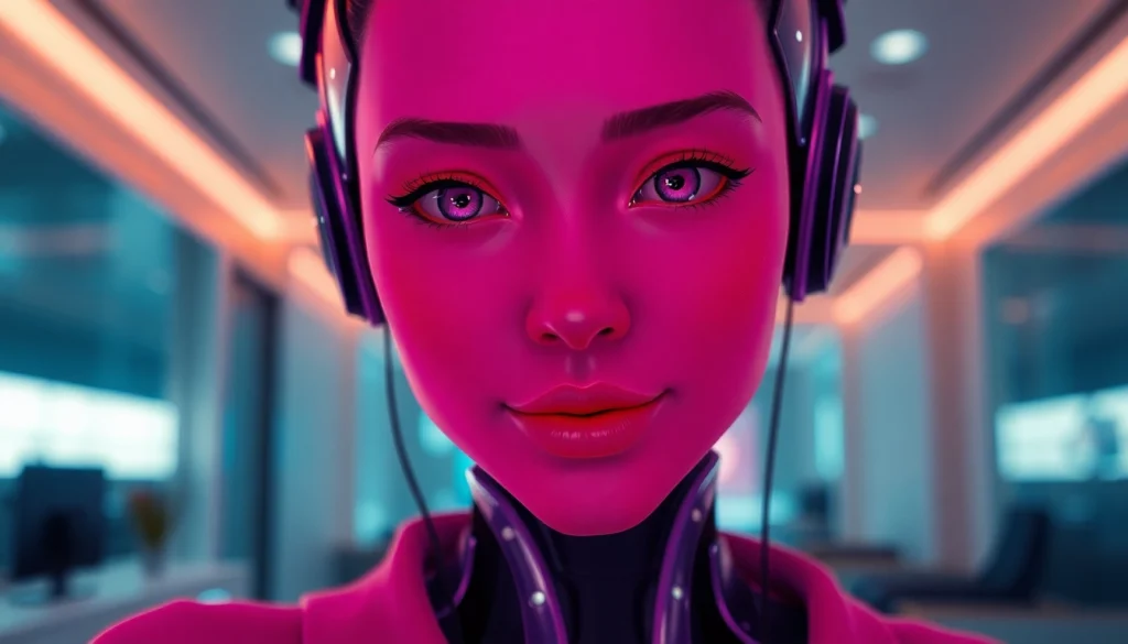 NSFW AI character portrait, featuring vibrant colors and inviting expressions for immersive interaction.