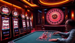 Rasakan permainan yang mendebarkan di slot depo 5rb dengan suasana kasino mewah.