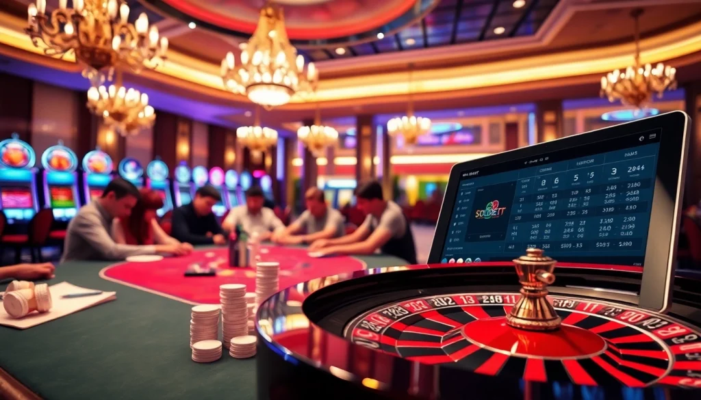 Engage in sbobet sports betting at a vibrant casino with immersive ambiance and thrilling gameplay.