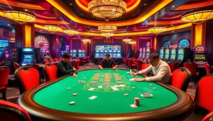 Engaged players at a high-stakes poker game at KP88 casino table
