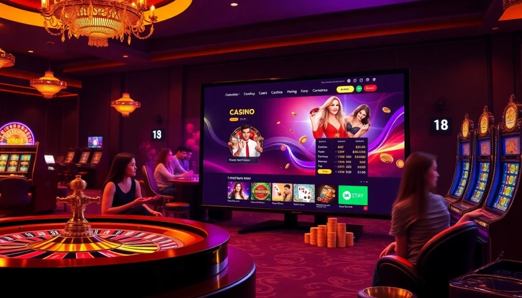 Exciting gaming experience at trang chủ fly88 featuring vibrant casino elements.