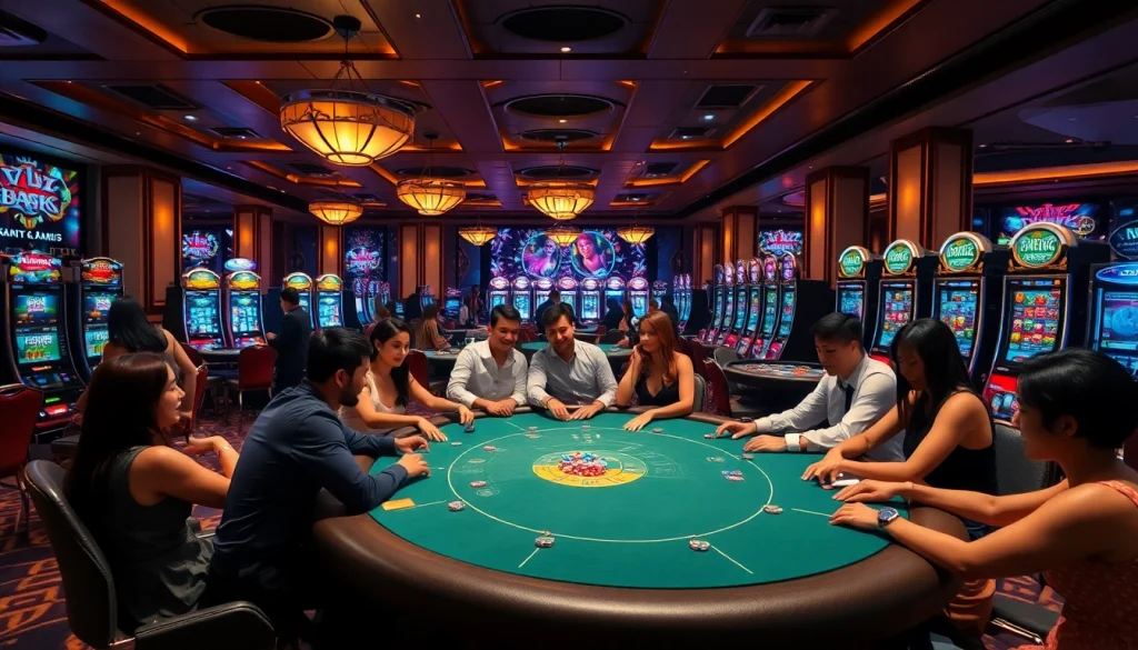 Experience thrilling online gambling action at luongsontv with vibrant casino visuals.