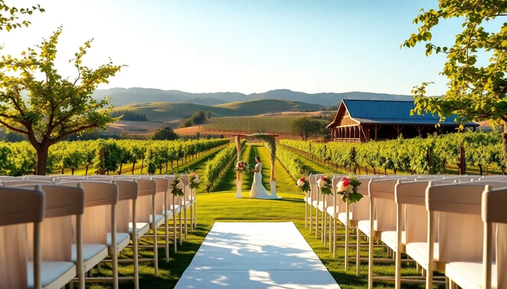Experience stunning Clarksburg Wedding Venues amidst picturesque vineyards and rustic charm.
