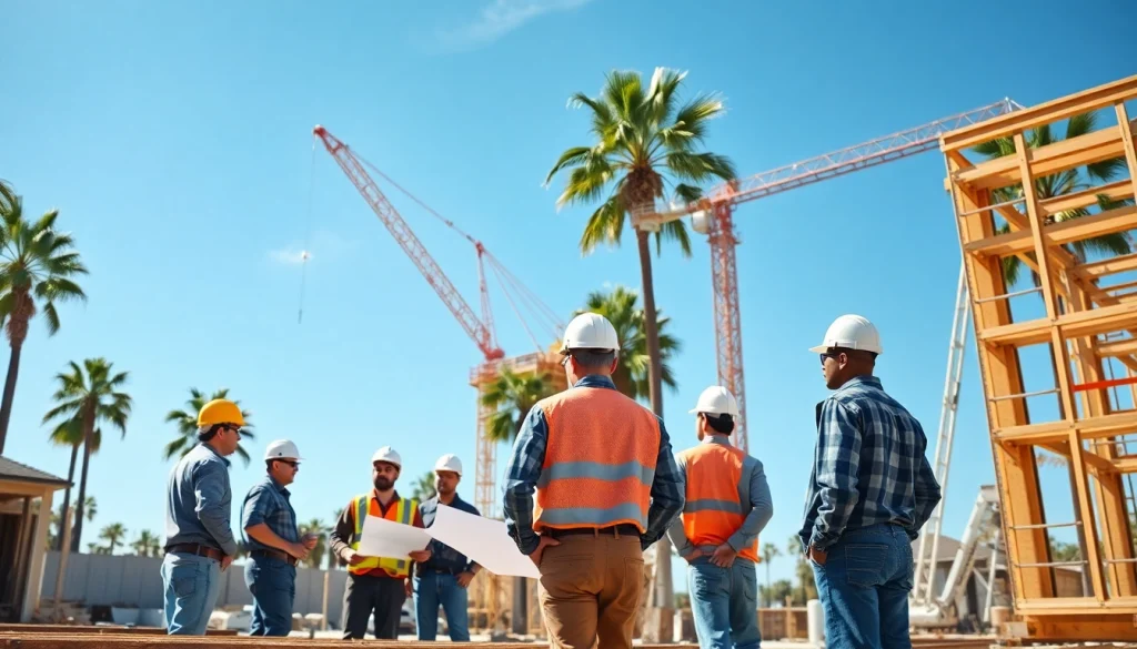 Enhancing collaboration within the Southern California contractors association at a busy construction site.