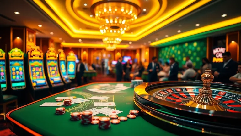 Online betting on Nhà cái đá gà showcasing vibrant casino elements and thrilling gameplay.