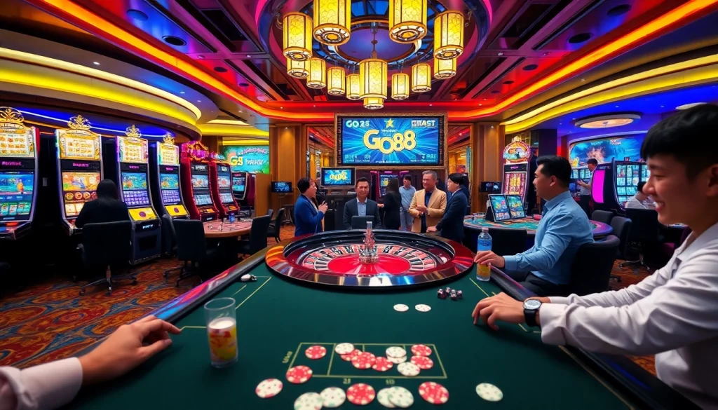 Experience the luxury and excitement of gambling at https://go88.fast/ with elegant tables and colorful chips.