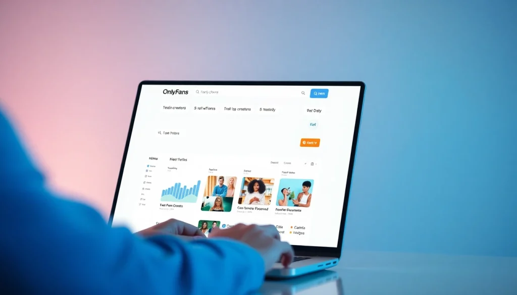 Explore OnlyFans Nearby Creators through an innovative search engine interface with trending creator displays and user-friendly filters.