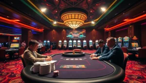 Experience the excitement of Tool xổ số siêu tốc at a vibrant casino with dynamic gambling elements.
