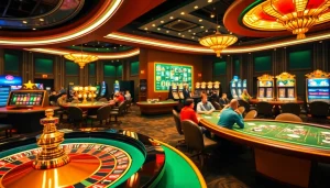 Experience the thrill of Giấy Phép hoạt động 888new in a luxurious casino setting with roulette and poker.