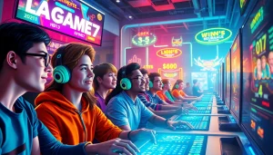 LAGAGAME77 online gaming scene with players enjoying an exciting gaming experience.