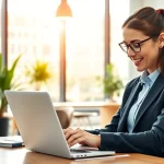 Find sales jobs near me with a professional engaging in a modern office.