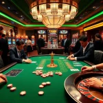 Exciting casino atmosphere with a professional poker table and TT88 elements.