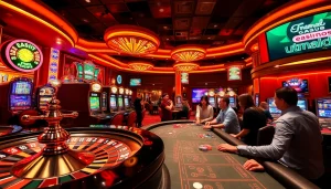 Menikmati sensasi kemenangan bersama Utama4D di kasino yang ramai dengan permainan yang berwarna-warni.