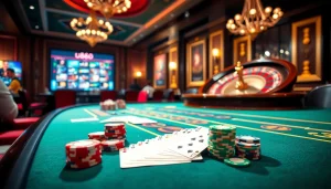 Play exciting casino games at u888 with vibrant tables, colorful chips, and a thrilling atmosphere.