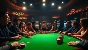 Engage in แทงบอลโลก at a luxurious poker table filled with excitement and high-stakes action.