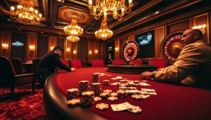 Engage with the hidden wiki site at a lavish casino poker table, featuring vibrant chips and cards.