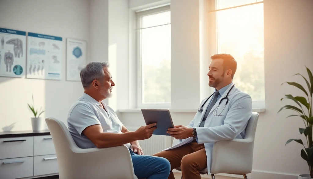 専門医療環境での医師と患者による包茎手術相談シーン