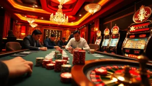 Experience high-stakes gambling with 88t chips at an elegant casino table.