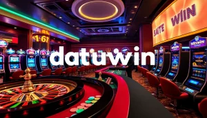 Ikuti aksi mendebarkan di Datukwin dengan rolet berwarna cerah, chip poker berkilau, dan mesin slot yang menyala.