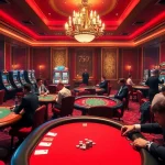 Experience the thrills of casino gaming at 789P with players at tables, vibrant decor, and excitement.