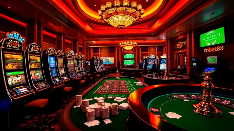 Tobet88 offers a thrilling online casino experience with vibrant poker tables and exciting slot machines.