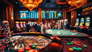 Daga-focused gambling scene showcasing a roulette wheel, vibrant chips, and excitement.