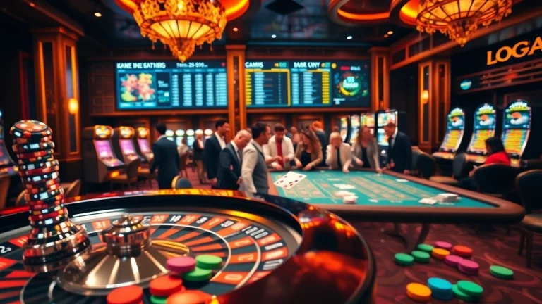 Daga-focused gambling scene showcasing a roulette wheel, vibrant chips, and excitement.
