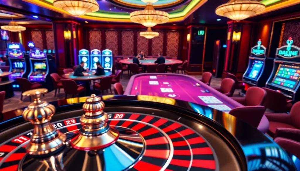Experience the thrill of gambling at hay.win with vibrant roulette and poker tables.