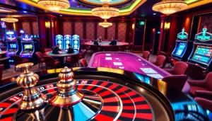 Experience the thrill of gambling at hay.win with vibrant roulette and poker tables.