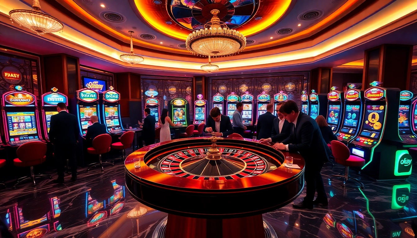 Enjoy the exhilarating experience of oxplay at a luxurious casino with vibrant games and stylish players.