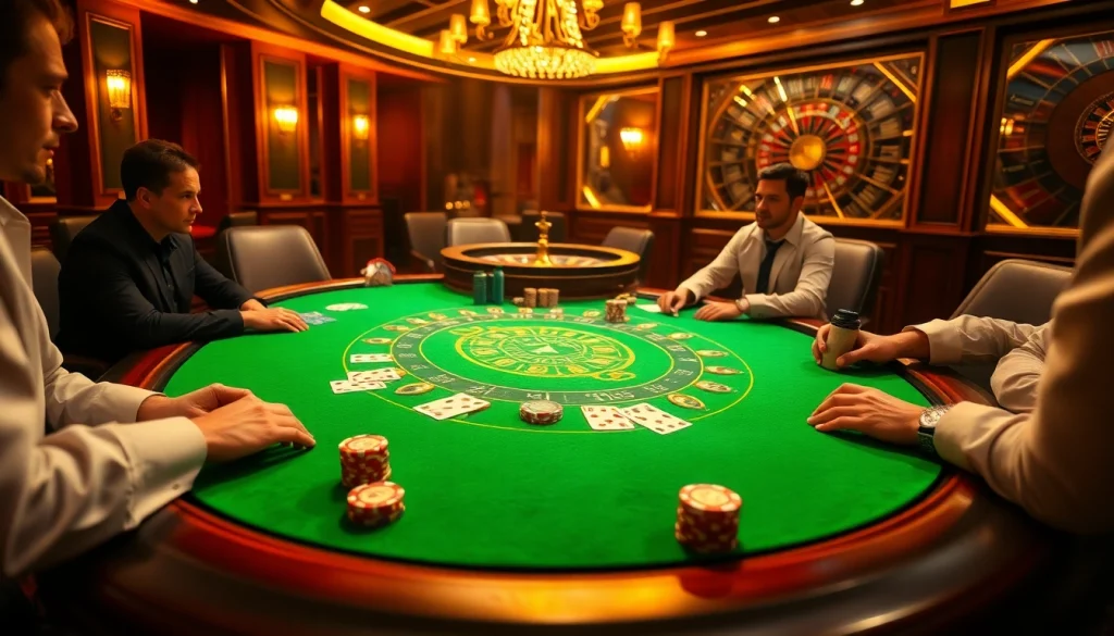 Players celebrating their wins at a glamorous blackjack table on the 789P casino platform.