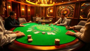 Players celebrating their wins at a glamorous blackjack table on the 789P casino platform.