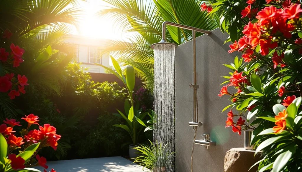 Experience the refreshing sunny shower USA with vibrant outdoor scenery.