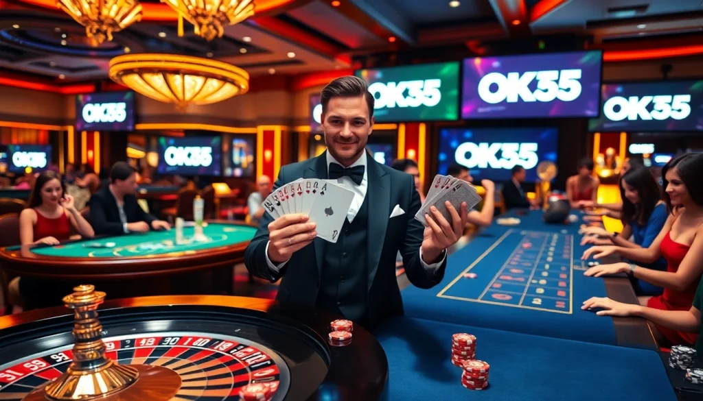 Experience the thrill of winning at OK365 with a vibrant casino atmosphere.