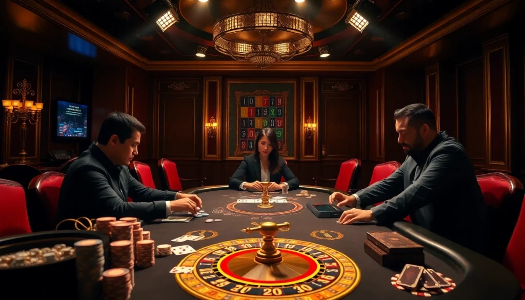 Experience the excitement of sbobet betting with a high-stakes poker table and professional players engaged in intense gameplay.