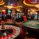 Experience the excitement of GO99 at a luxurious casino with vibrant tables and players.