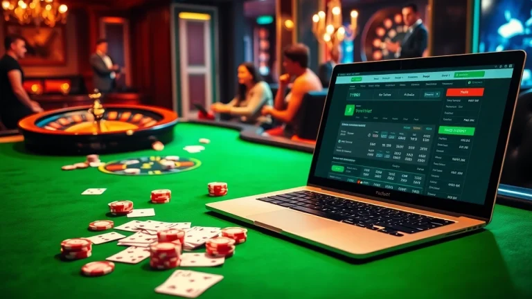 7upbet online betting interface on a luxurious casino table with poker chips.