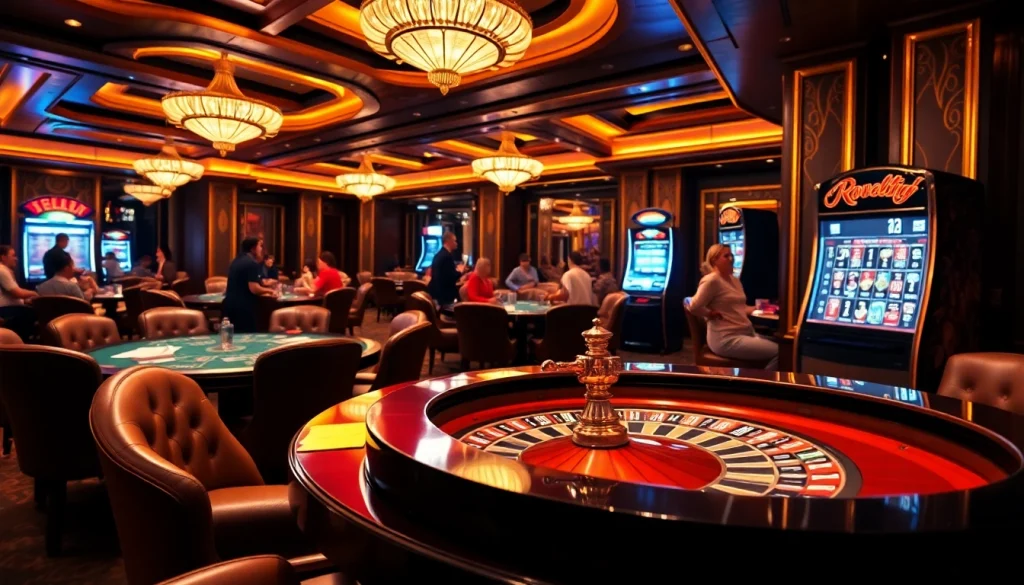 Vivez l'excitation dans un casino en ligne avec des tables de jeu vibrantes et des machines à sous.