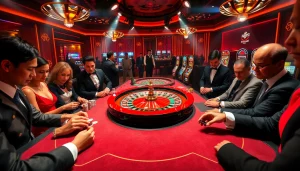 Engaged players placing bets at a luxurious table, exemplifying excitement at https://bl555.fashion/ casino gaming.