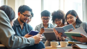 TOEICの学習に集中して取り組む学生たち。デジタル学習ツールを通じてキーワード「スタディサプリ toeic 効果ない」を示しています。