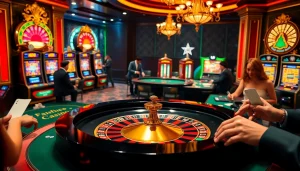 Experience thrilling gameplay and vibrant atmosphere at rr88 casino with roulette and slot machines.