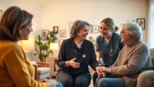 Caregiver offering respite care in a warm Austin home, emphasizing compassionate support for the elderly.