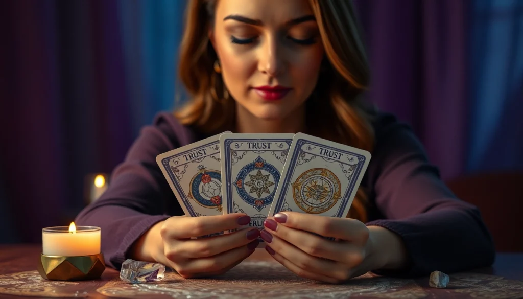 静かなタロット占いセッションを通じて、信頼と精神性を示す電話占い当たるの体験。