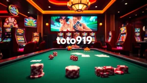 Experience thrilling gaming at toto919 with vibrant casino tables and exciting slot machines.