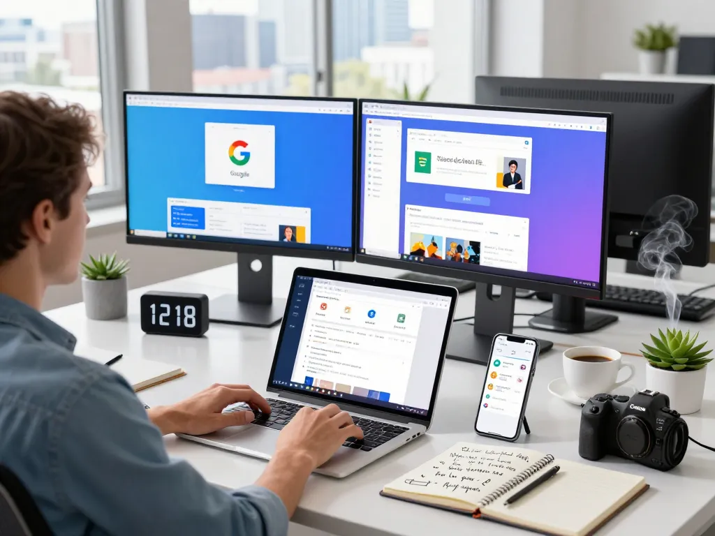 在现代工作空间中发现快速且用户友好的谷歌浏览器体验。
