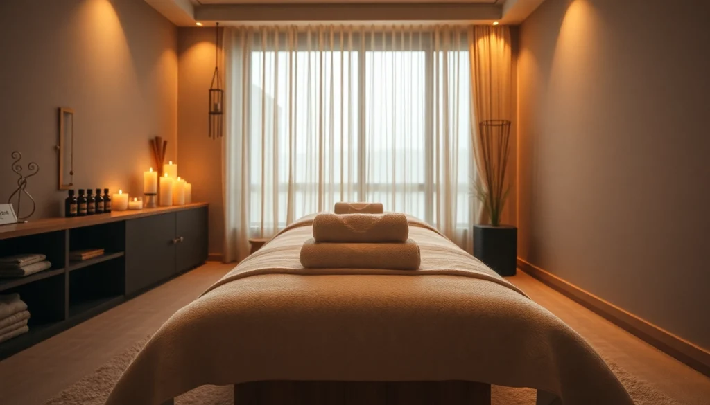 편안한 조명과 아늑한 장식이 있는 인천마사지 룸