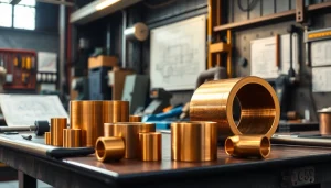 Bucsa bronz grafitat expusă pe un banc de lucru cu unelte, evidențiind calitatea și măiestria.