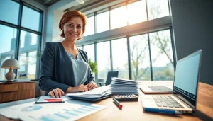 Usługi księgowe w profesjonalnym biurze rachunkowym z Marzeną pomagającą klientom