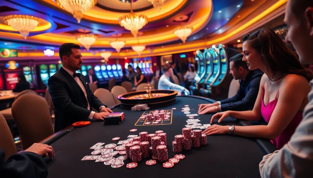 Experience exciting games at https://98winwi.com/ with players engaged in poker and roulette.