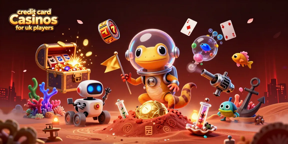 Experience the thrill of credit card casinos for uk players with the Martian gecko discovering a golden casino.